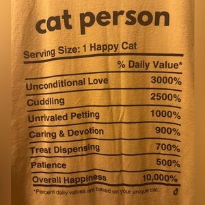 Catlady Box T-Shirt / cat person ingredients label